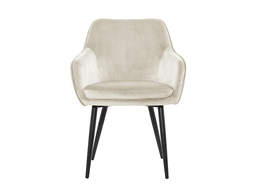 SalesFever® Essgruppe 6-tlg. 200x100 cm Akazie Stühle/Bank Samt Creme Saira-Freja-Finja 368169 - 2