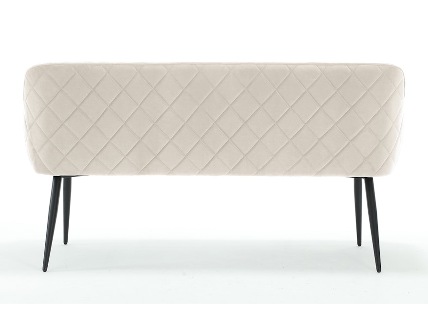 SalesFever® Essgruppe 6-tlg. 200x100 cm Akazie Stühle/Bank Samt Creme Saira-Freja-Finja 368169 - 10