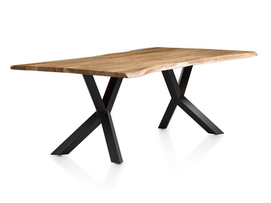 SalesFever® Essgruppe 6-tlg. 200x100 cm Akazie Stühle/Bank Samt Creme Saira-Freja-Finja 368169 - 16