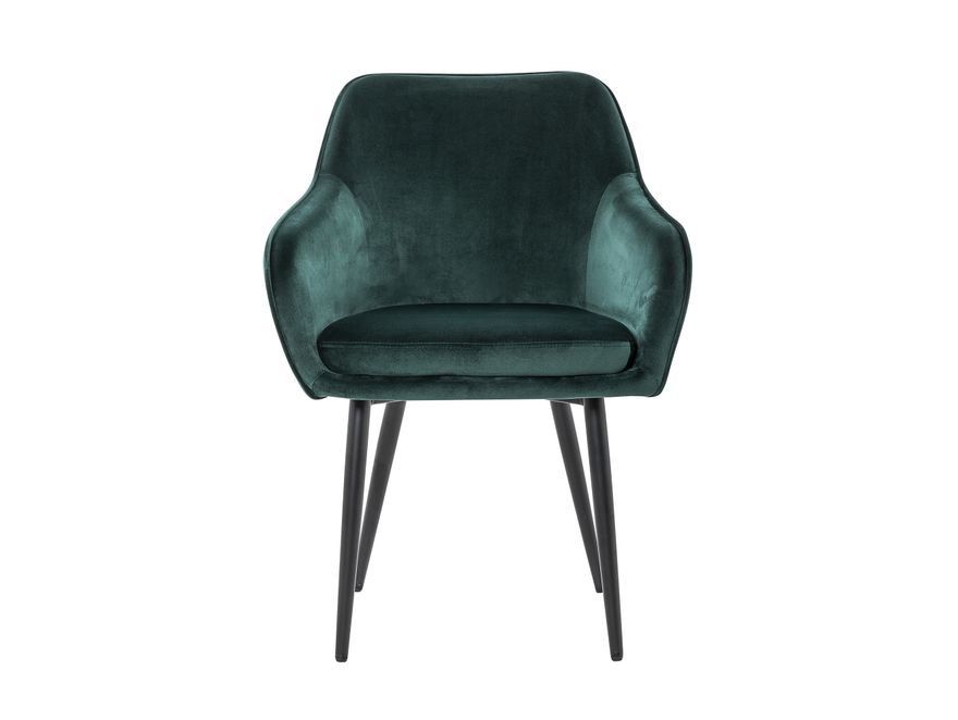 SalesFever® Essgruppe 6-tlg. 200x100 cm Akazie Stühle/Bank Samt Grün Saira-Freja-Finja 368220 - 2