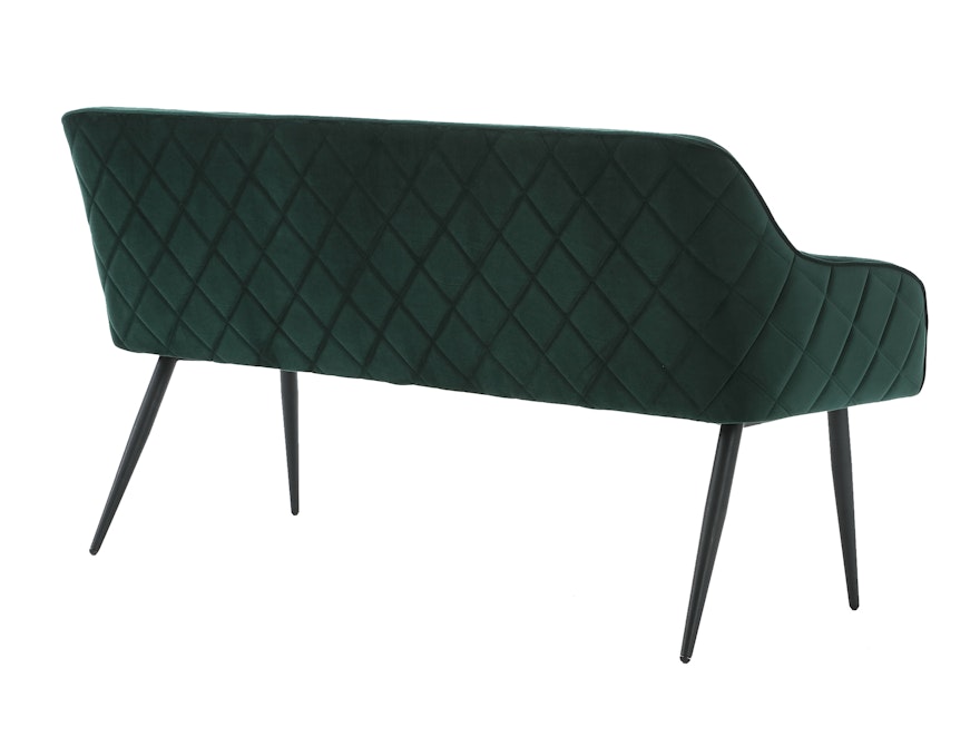 SalesFever® Essgruppe 6-tlg. 200x100 cm Akazie Stühle/Bank Samt Grün Saira-Freja-Finja 368220 - 9