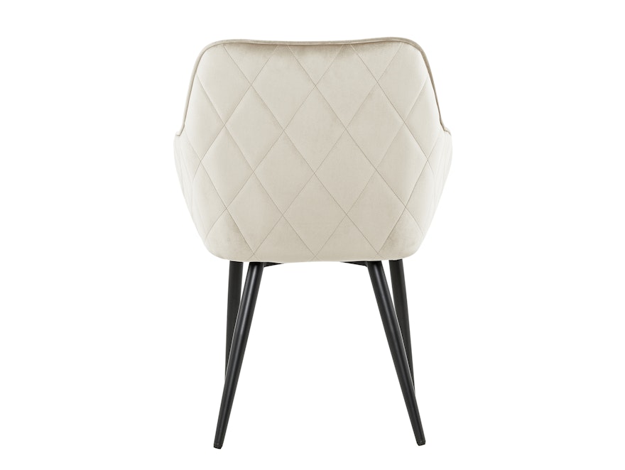 SalesFever® Essgruppe 6-tlg. 240x110 cm Akazie Stühle/Bank Samt Creme Saira-Freja-Finja 368183 - 5