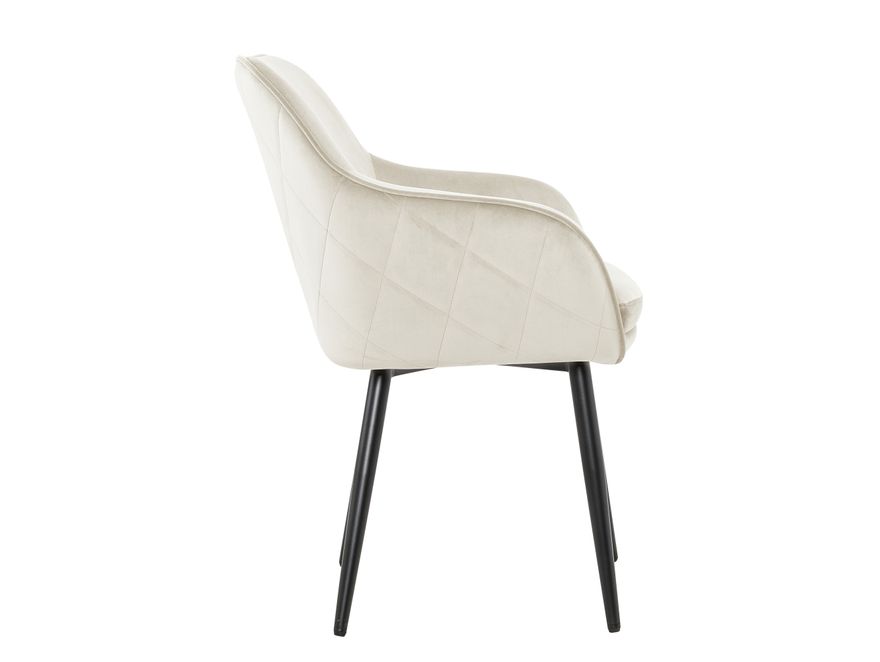 SalesFever® Essgruppe 6-tlg. 240x110 cm Akazie Stühle/Bank Samt Creme Saira-Freja-Finja 368183 - 6