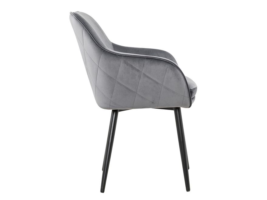 SalesFever® Essgruppe 6-tlg. 240x110 cm Akazie Stühle/Bank Samt Grau Saira-Freja-Finja 368152 - 4