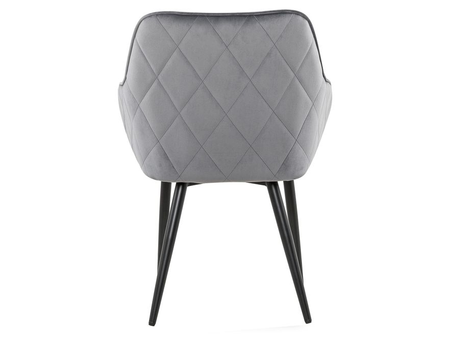SalesFever® Essgruppe 6-tlg. 240x110 cm Akazie Stühle/Bank Samt Grau Saira-Freja-Finja 368152 - 5