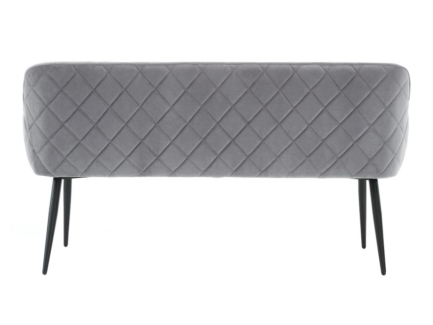SalesFever® Essgruppe 6-tlg. 240x110 cm Akazie Stühle/Bank Samt Grau Saira-Freja-Finja 368152 - 10