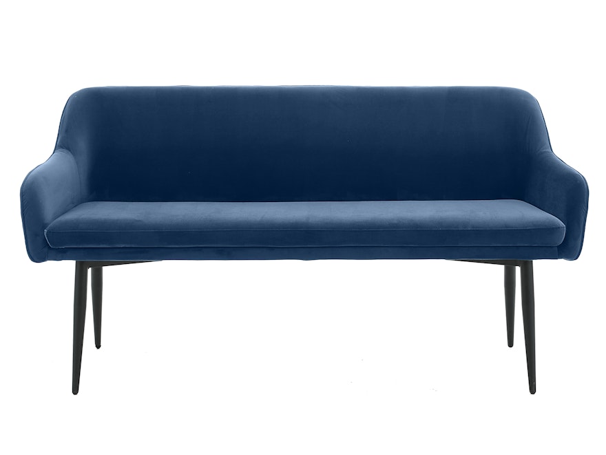 SalesFever® Essgruppe 6-tlg. 240x110 cm Akazie Stühle/Bank Samt Blau Saira-Freja-Finja 368213 - 9