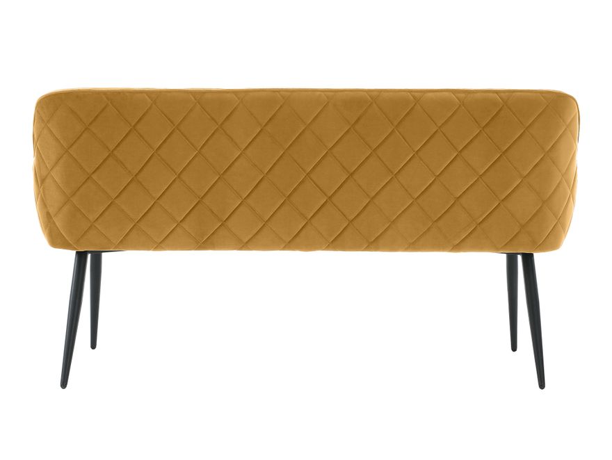 SalesFever® Essgruppe 6-tlg. 240x110 cm Akazie Stühle/Bank Samt Gelb Saira-Freja-Finja 368275 - 3