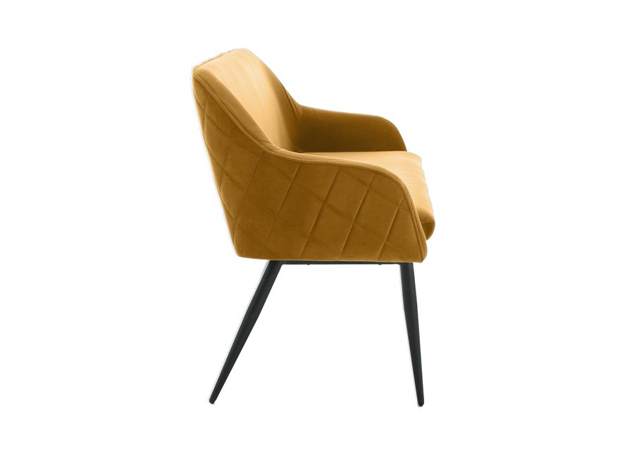 SalesFever® Essgruppe 6-tlg. 240x110 cm Akazie Stühle/Bank Samt Gelb Saira-Freja-Finja 368275 - 6