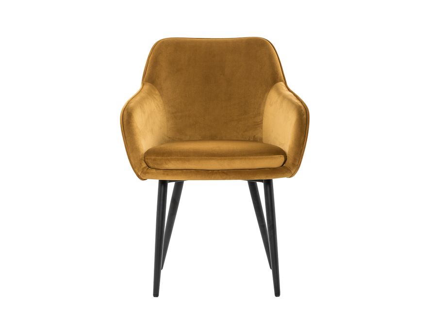 SalesFever® Essgruppe 6-tlg. 240x110 cm Akazie Stühle/Bank Samt Gelb Saira-Freja-Finja 368275 - 8