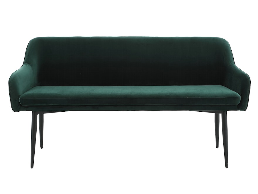 SalesFever® Essgruppe 6-tlg. 240x110 cm Akazie Stühle/Bank Samt Grün Saira-Freja-Finja 368244 - 6