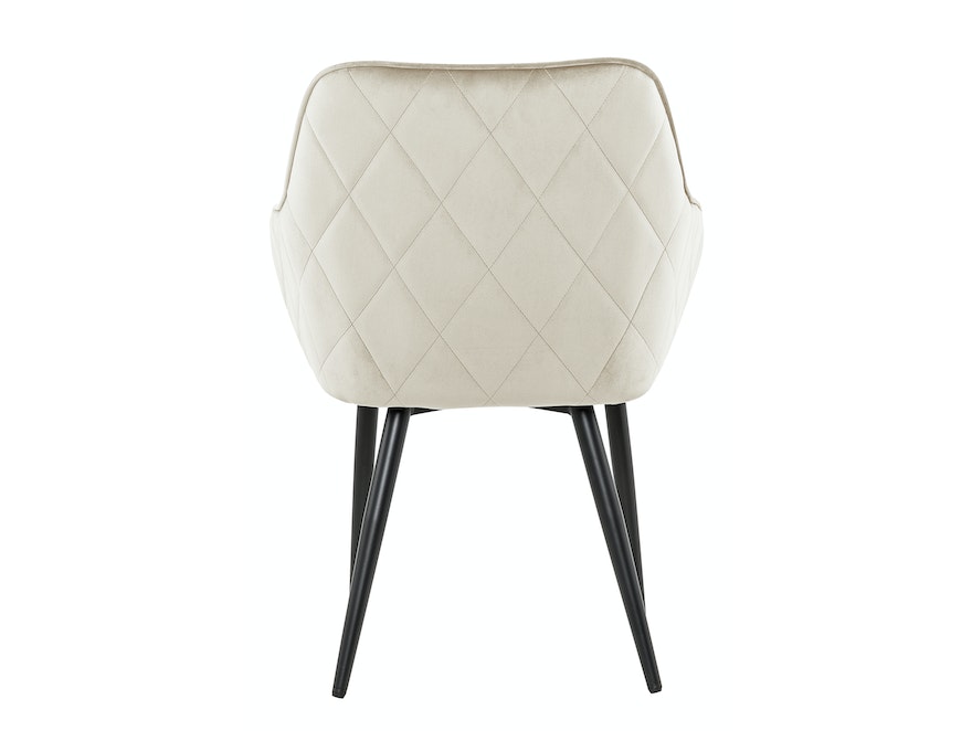 SalesFever® Essgruppe 6-tlg. 220x110 cm Akazie Stühle/Bank Samt Creme Saira-Freja-Finja 368176 - 4