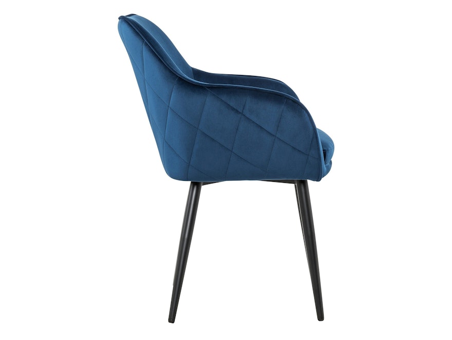 SalesFever® Essgruppe 6-tlg. 220x110 cm Akazie Stühle/Bank Samt Blau Saira-Freja-Finja 368206 - 5