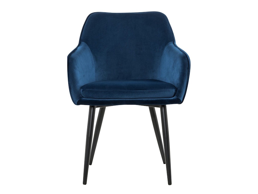SalesFever® Essgruppe 6-tlg. 220x110 cm Akazie Stühle/Bank Samt Blau Saira-Freja-Finja 368206 - 2
