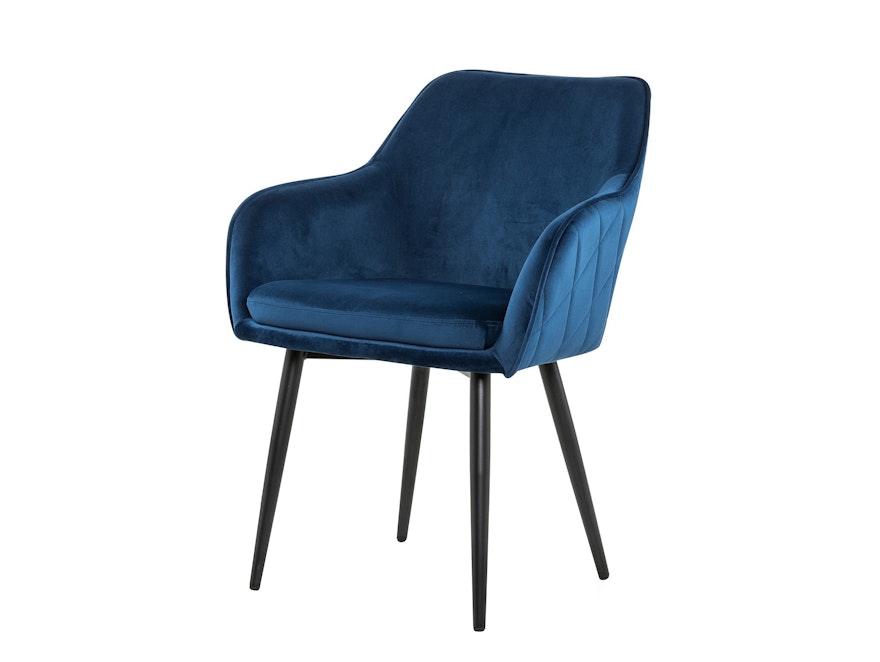 SalesFever® Essgruppe 6-tlg. 220x110 cm Akazie Stühle/Bank Samt Blau Saira-Freja-Finja 368206 - 3