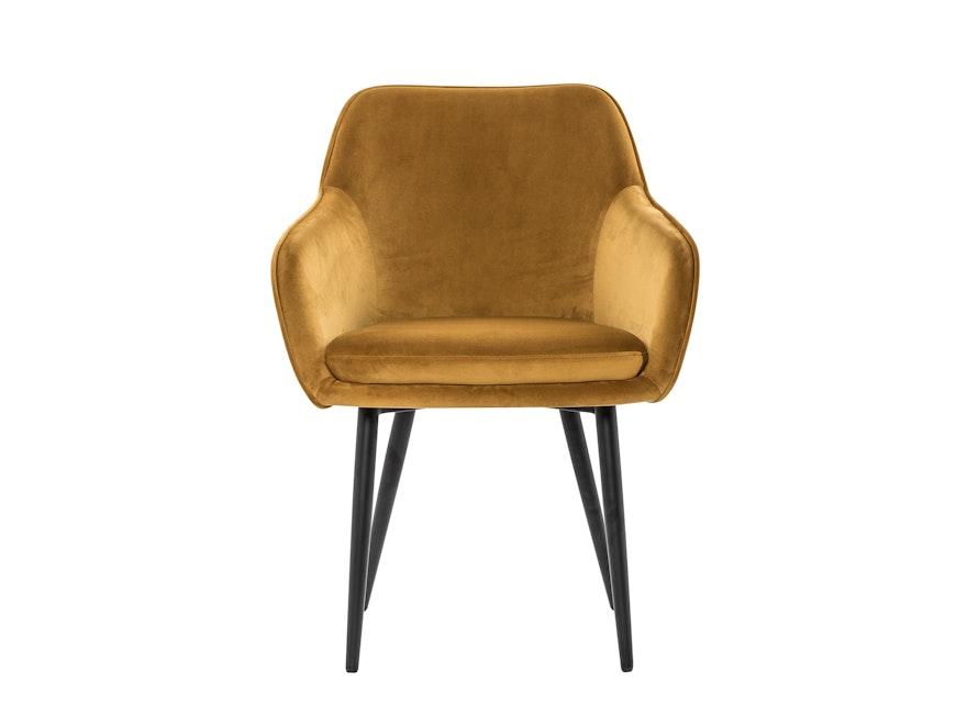 SalesFever® Essgruppe 6-tlg. 220x110 cm Akazie Stühle/Bank Samt Senfgelb Saira-Freja-Finja 368268 - 2