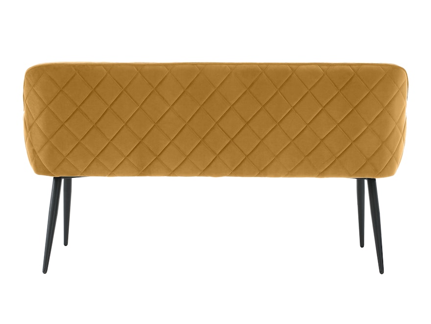 SalesFever® Essgruppe 6-tlg. 220x110 cm Akazie Stühle/Bank Samt Senfgelb Saira-Freja-Finja 368268 - 5