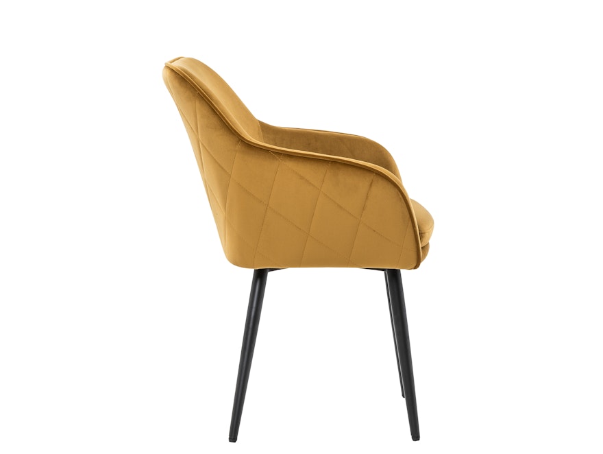 SalesFever® Essgruppe 6-tlg. 220x110 cm Akazie Stühle/Bank Samt Senfgelb Saira-Freja-Finja 368268 - 10