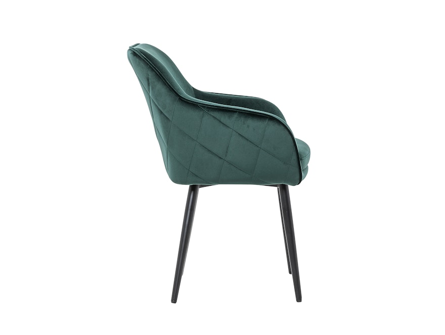 SalesFever® Essgruppe 6-tlg. 220x110 cm Akazie Stühle/Bank Samt Grün Saira-Freja-Finja 368237 - 4