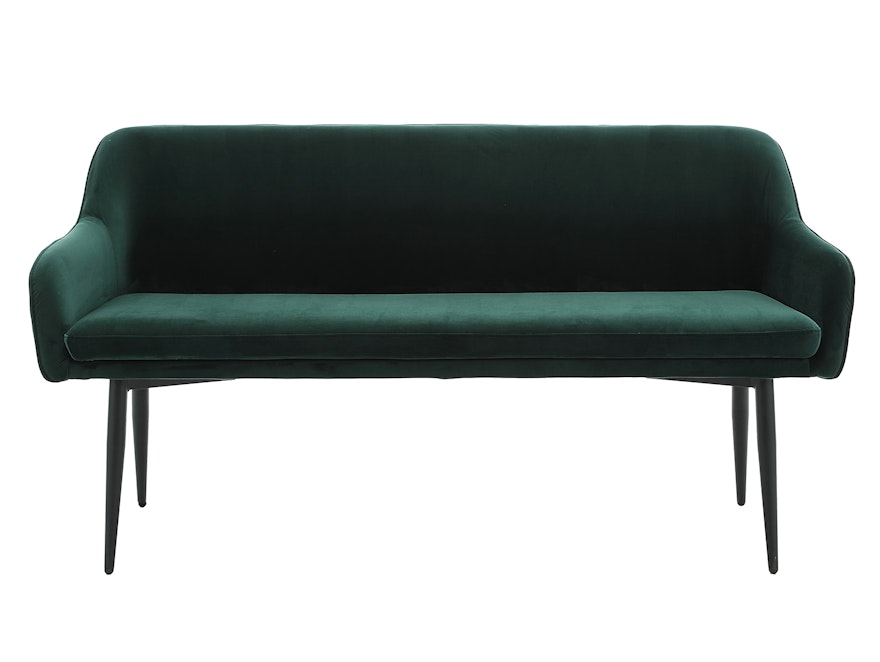 SalesFever® Essgruppe 6-tlg. 220x110 cm Akazie Stühle/Bank Samt Grün Saira-Freja-Finja 368237 - 8