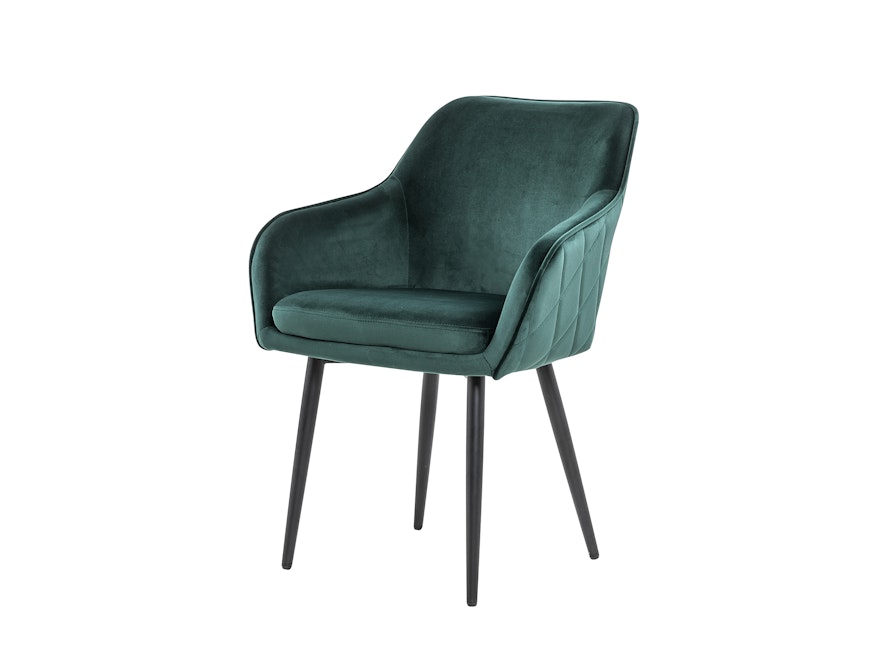 SalesFever® Essgruppe 6-tlg. 220x110 cm Akazie Stühle/Bank Samt Grün Saira-Freja-Finja 368237 - 3