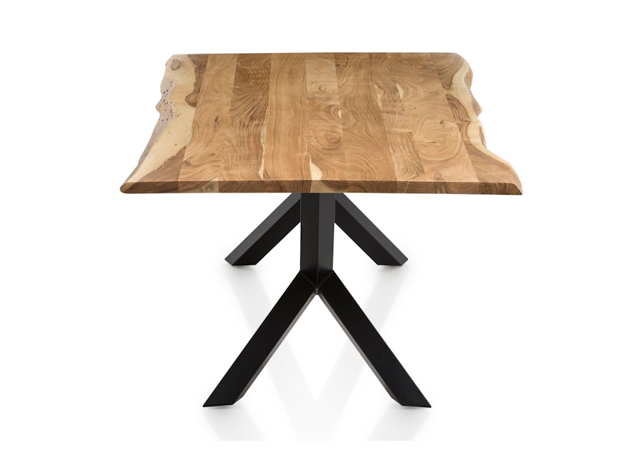 SalesFever® Essgruppe 6-tlg. 220x110 cm Akazie Stühle/Bank Samt Grün Saira-Freja-Finja 368237 - 13