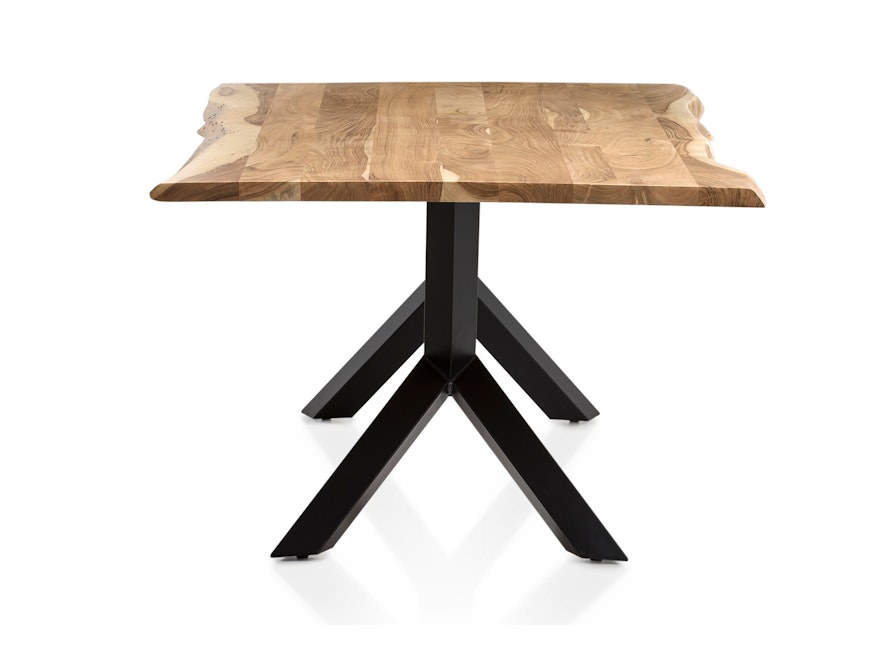 SalesFever® Essgruppe 6-tlg. 220x110 cm Akazie Stühle/Bank Samt Grün Saira-Freja-Finja 368237 - 14
