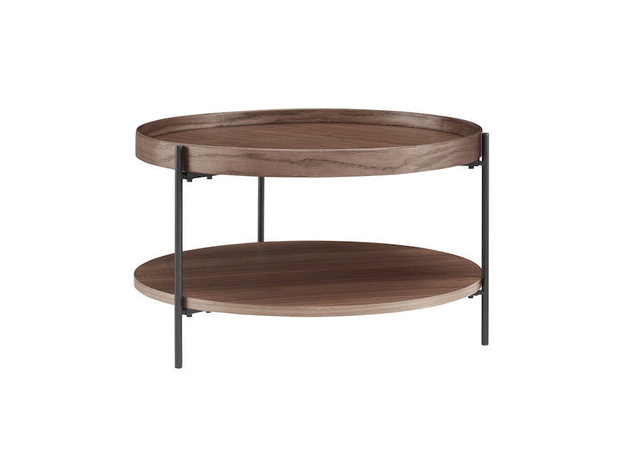 SalesFever® Couchtisch rund Ø 69 cm Arlo Walnuss 367551 - 2