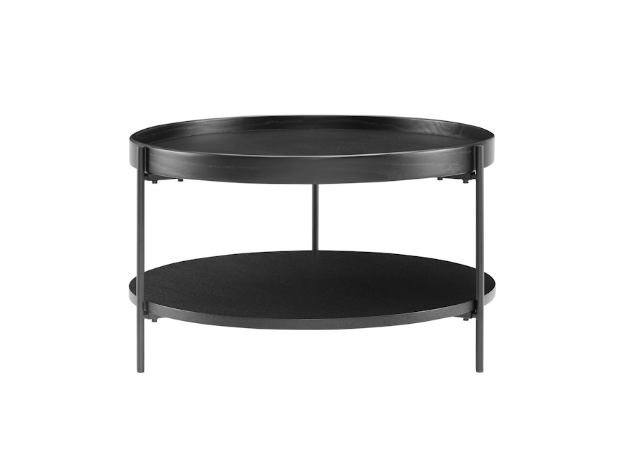 SalesFever® Couchtisch rund Ø 69 cm Arlo Schwarz 367568 - 1