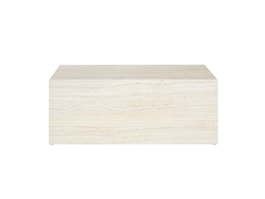 SalesFever® Couchtisch rechteckig 90x60 cm Beige Travertinoptik Aston 367988 - 2