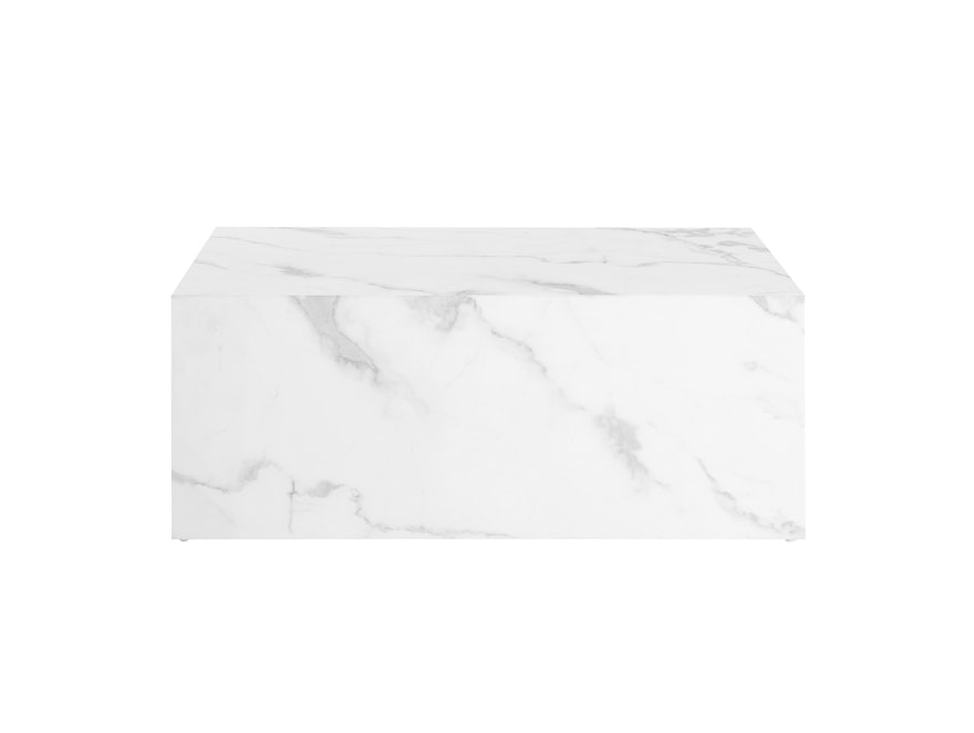 SalesFever® Couchtisch rechteckig 90x60 cm Weiß Marmoroptik Aston  368022 - 2