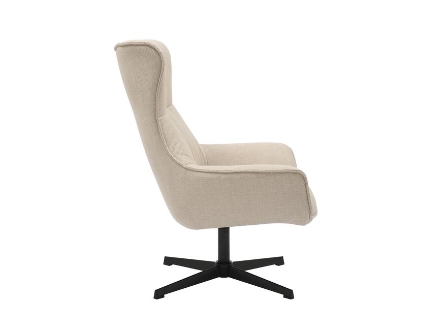SalesFever® Sessel mit Drehfunktion aus Strukturstoff Candida Beige 367858 - 4