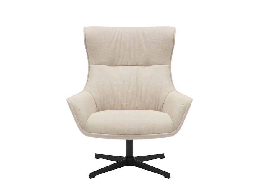 SalesFever® Sessel mit Drehfunktion aus Strukturstoff Candida Beige 367858 - 3