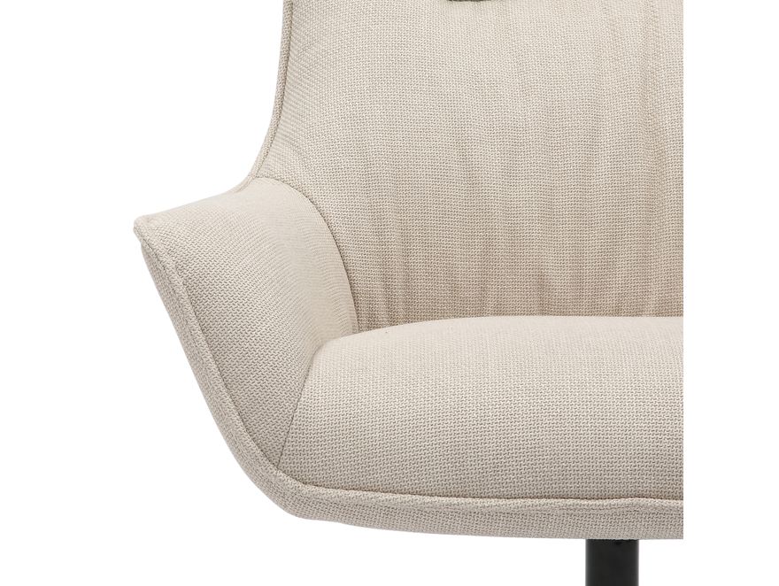 SalesFever® Sessel mit Drehfunktion aus Strukturstoff Candida Beige 367858 - 6