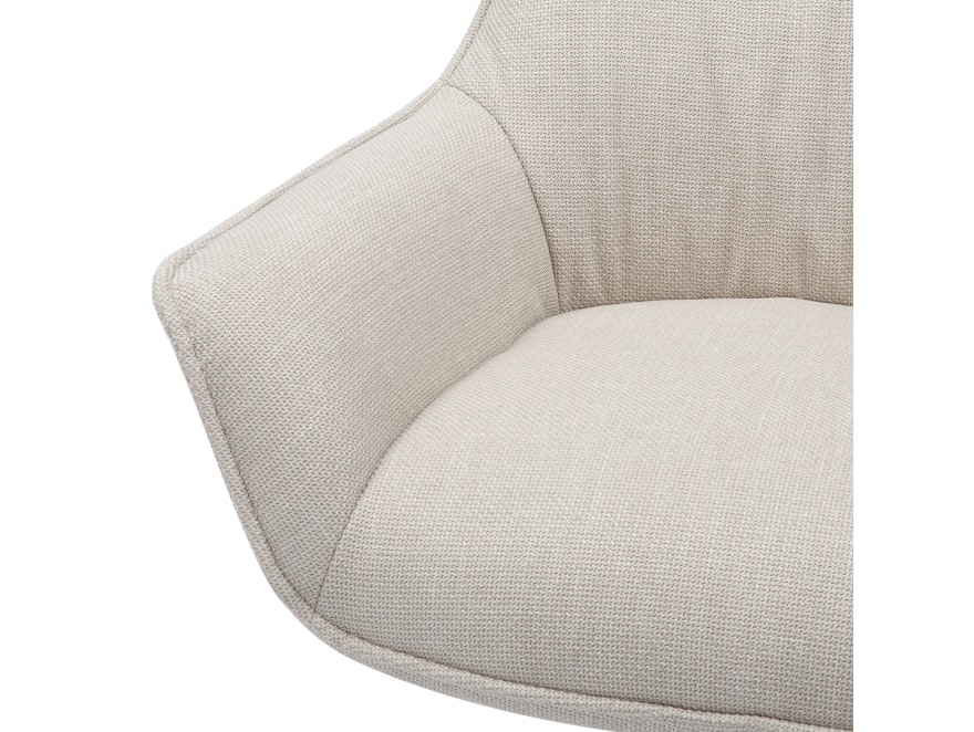 SalesFever® Sessel mit Drehfunktion aus Strukturstoff Candida Beige 367858 - 7