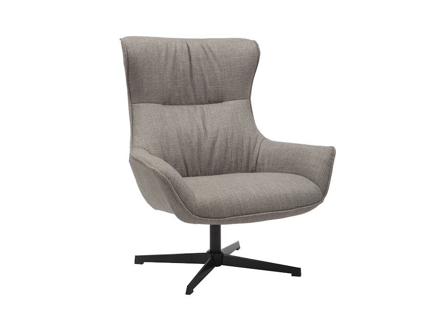 SalesFever® Sessel mit Drehfunktion aus Strukturstoff Candida Taupe 367865 - 1