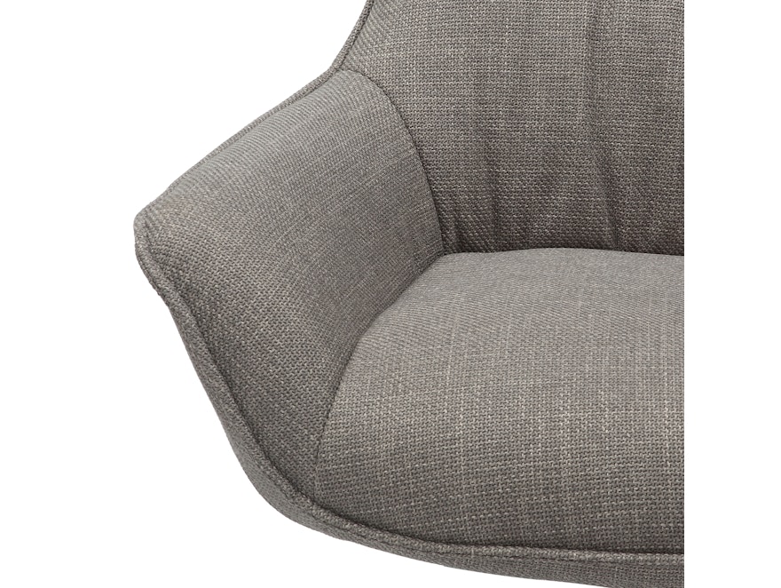 SalesFever® Sessel mit Drehfunktion aus Strukturstoff Candida Taupe 367865 - 6