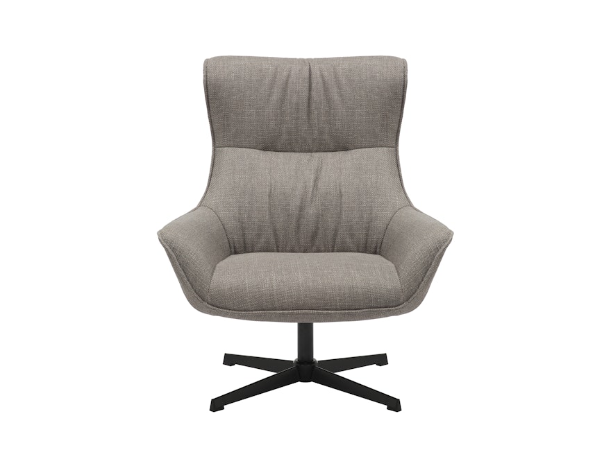 SalesFever® Sessel mit Drehfunktion aus Strukturstoff Candida Taupe 367865 - 3