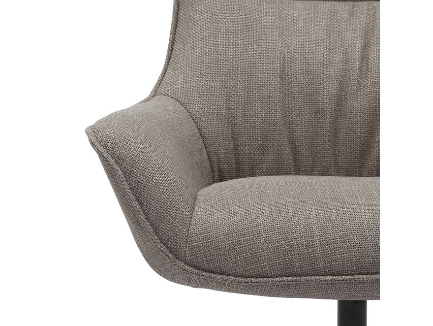 SalesFever® Sessel mit Drehfunktion aus Strukturstoff Candida Taupe 367865 - 8