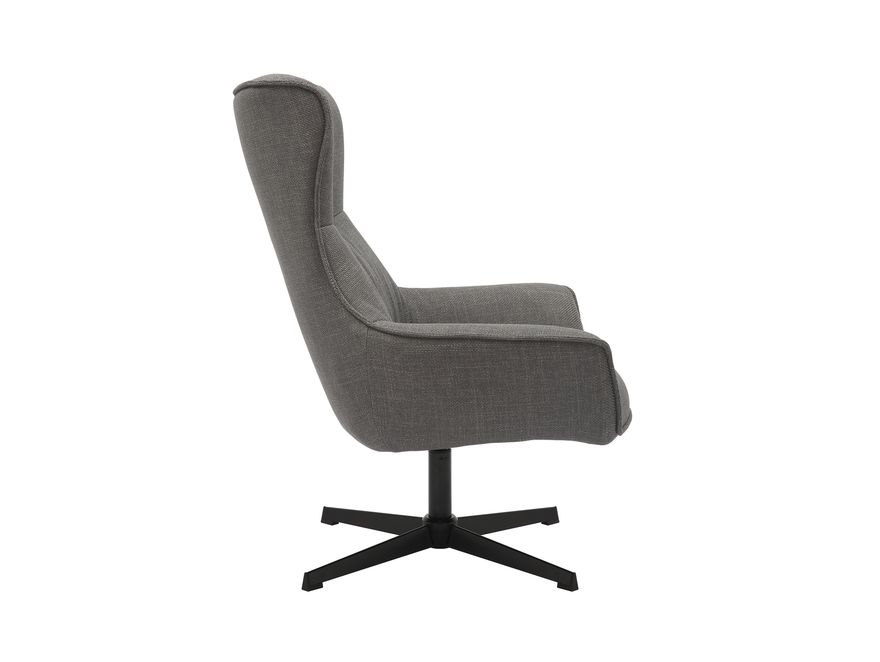 SalesFever® Sessel mit Drehfunktion aus Strukturstoff Candida Grau 367872 - 4