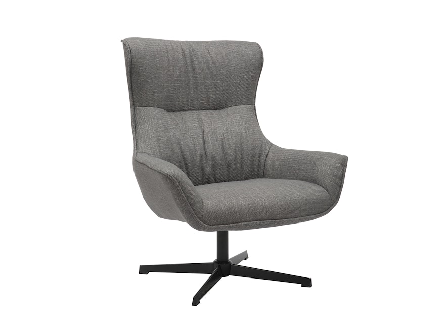 SalesFever® Sessel mit Drehfunktion aus Strukturstoff Candida Grau 367872 - 1