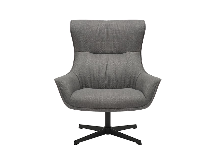 SalesFever® Sessel mit Drehfunktion aus Strukturstoff Candida Grau 367872 - 3