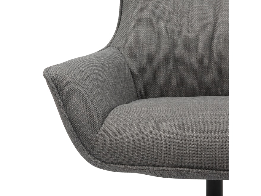 SalesFever® Sessel mit Drehfunktion aus Strukturstoff Candida Grau 367872 - 6