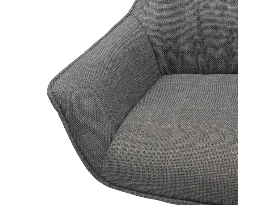 SalesFever® Sessel mit Drehfunktion aus Strukturstoff Candida Grau 367872 - 7