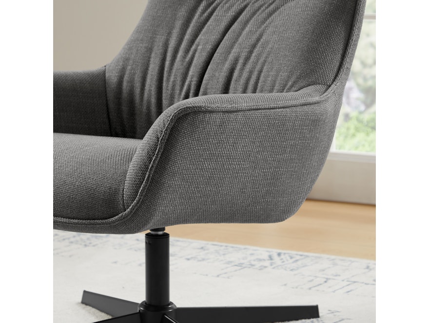 SalesFever® Sessel mit Drehfunktion aus Strukturstoff Candida Grau 367872 - 9
