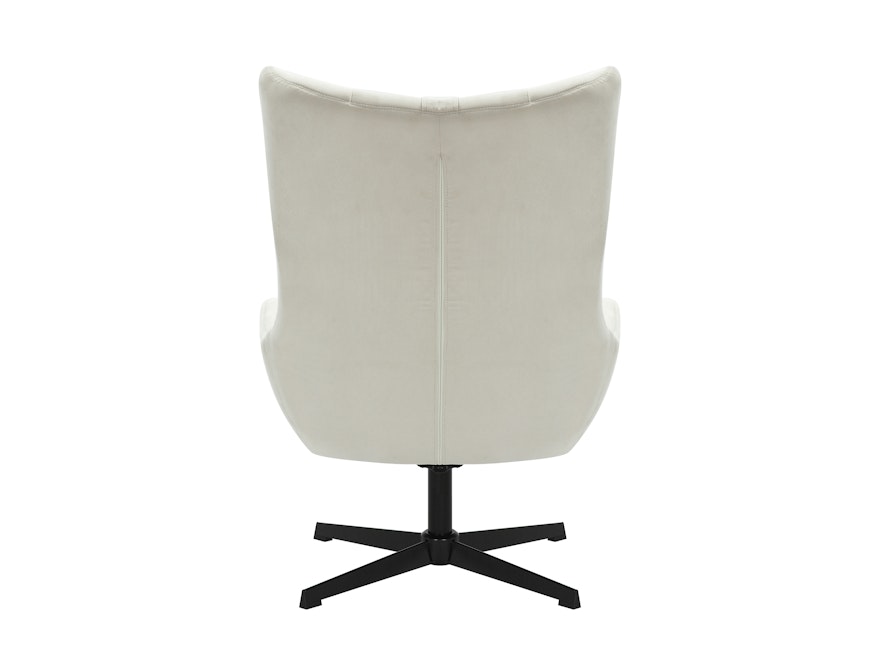 SalesFever® Sessel und Hocker mit Drehfunktion in Cordoptik Beige Daphne 367827 - 7