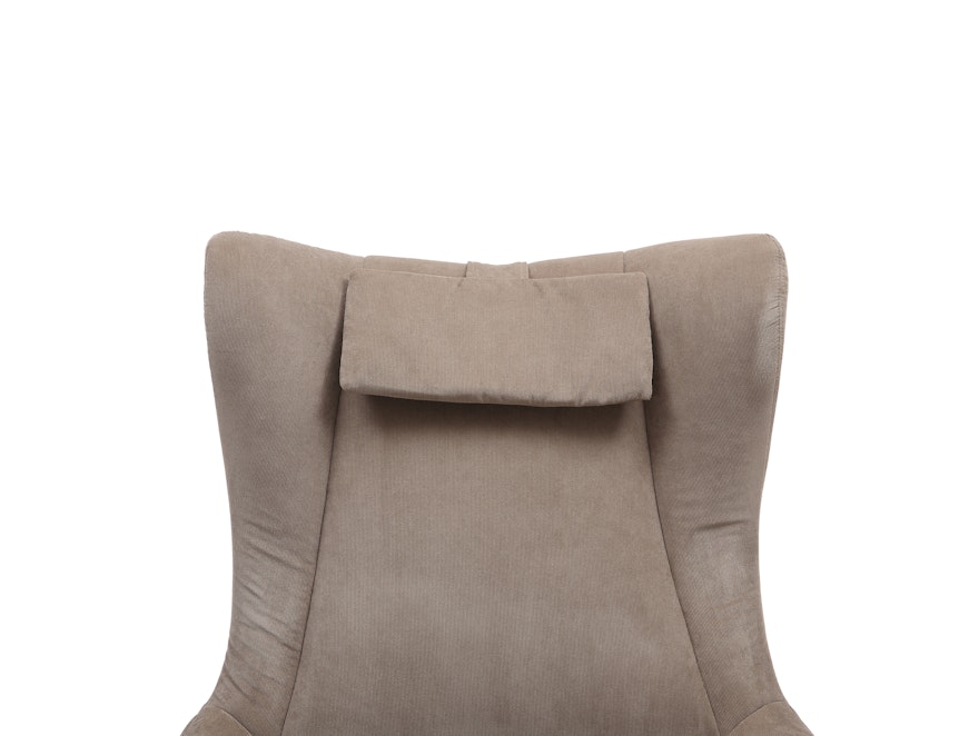 SalesFever® Sessel und Hocker mit Drehfunktion in Cordoptik Braun Daphne 367834 - 8