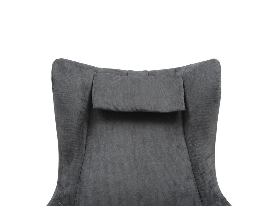 SalesFever® Sessel und Hocker mit Drehfunktion in Cordoptik Grau Daphne 367841 - 10