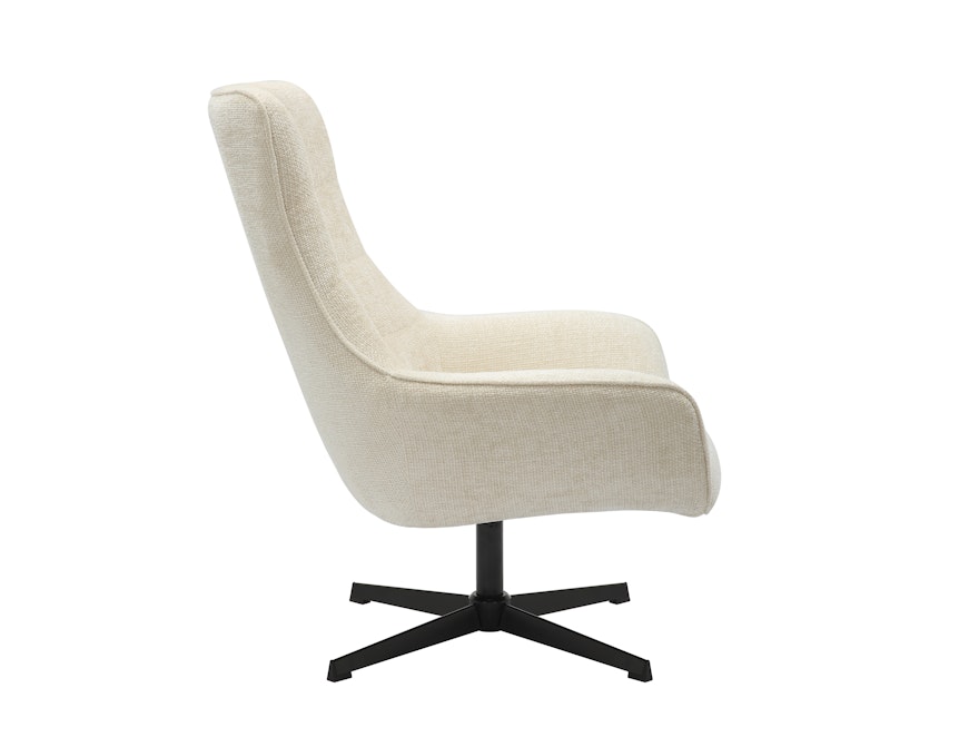 SalesFever® Sessel mit Drehfunktion aus Chenillestoff Beige Evangeline 367766 - 5