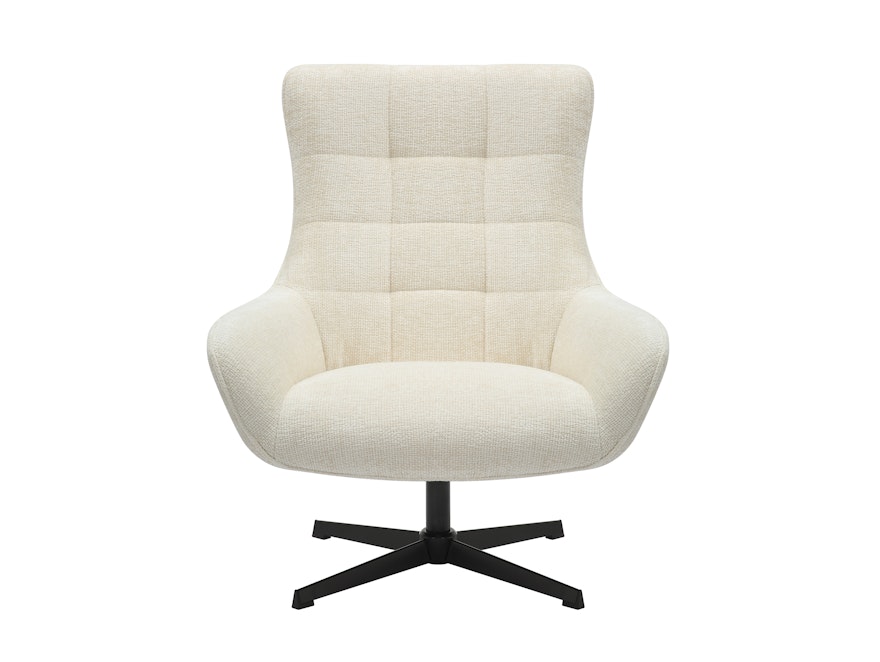 SalesFever® Sessel mit Drehfunktion aus Chenillestoff Beige Evangeline 367766 - 4